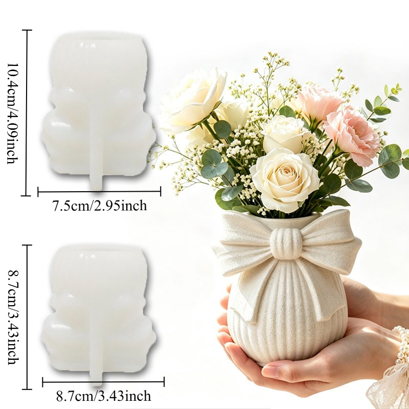 Beeswax Taper Candle - Moule en silicone pour vase rayé