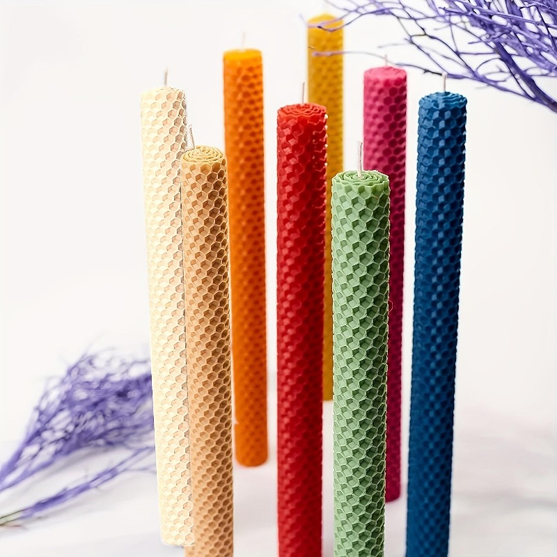 Beeswax Taper Candle - 18/27 Bougies allongées fines en cire