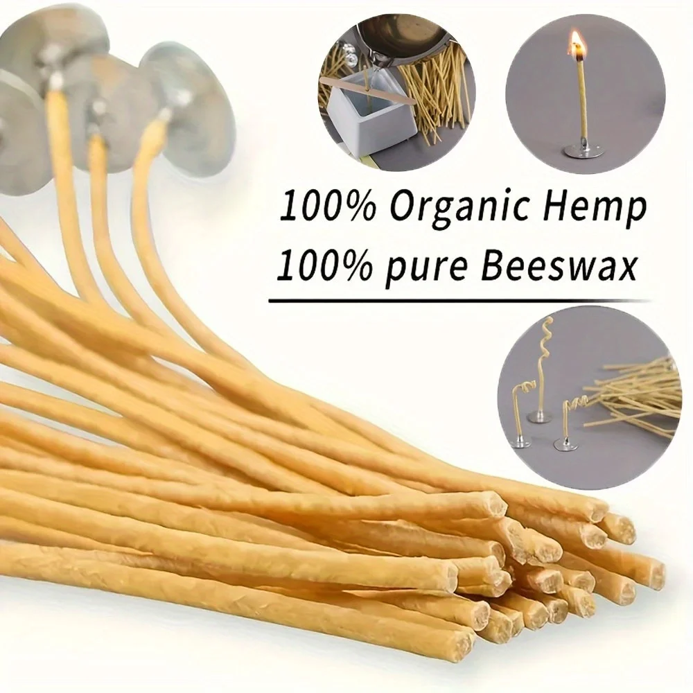 Mèches de bougie 50 pièces 8 p - Beeswax Taper Candle avis et prix