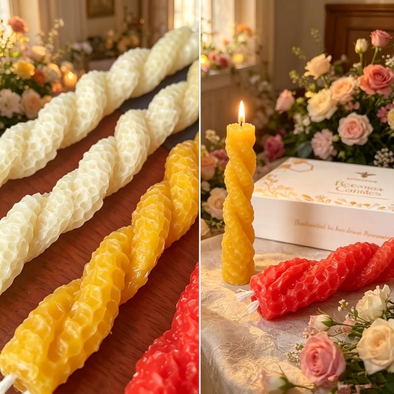 Ensemble cadeau de 3 bougies c - Beeswax Taper Candle avis et prix